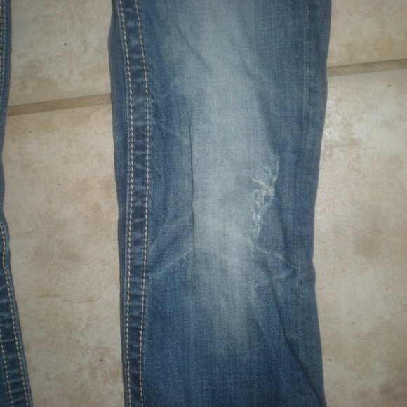 Miss Me Blue Boot Cut Jeans with Silver Accents - Picture 4 of 11